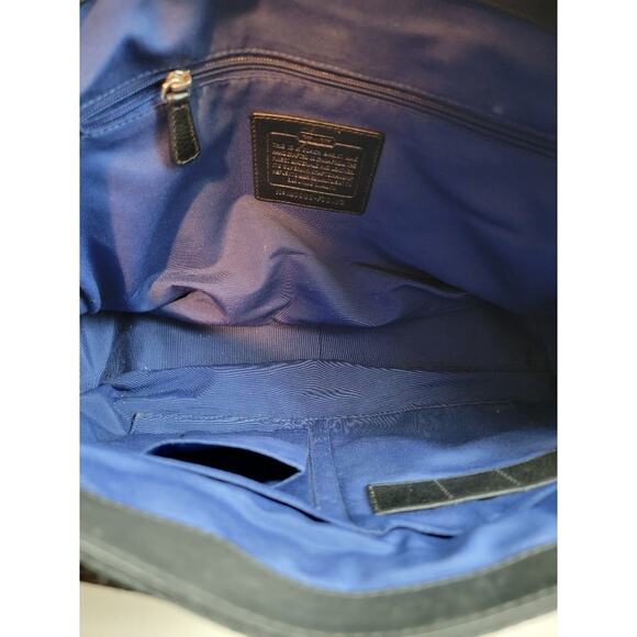VTG‎ 90s Coach Signature Canvas Crossbody Bag Laptop Work Messenger Tote - Picture 8 of 14